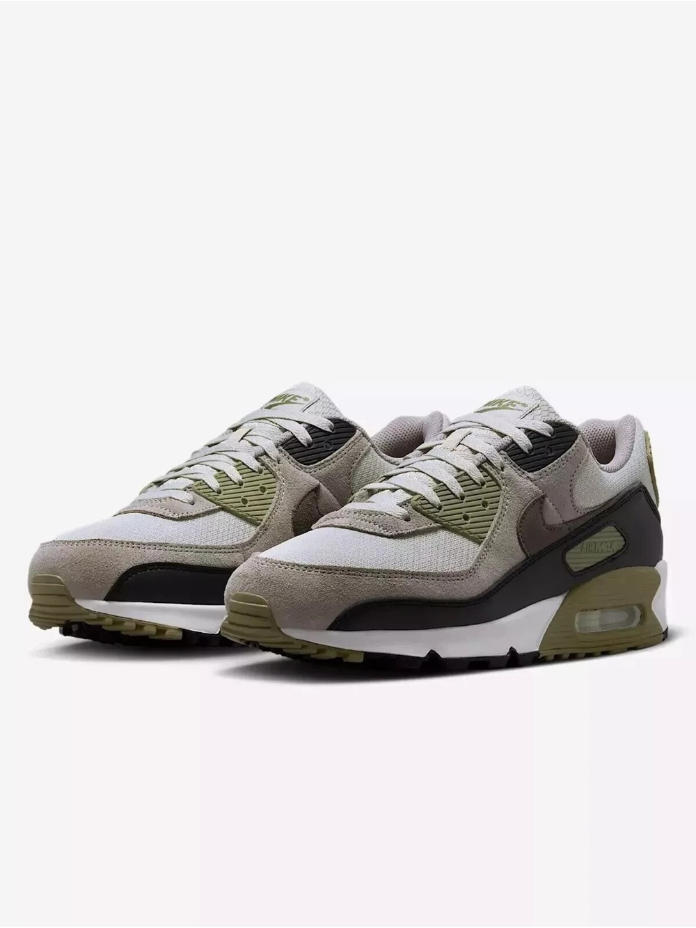 Nike Air Max 90 Light Bone Neutral Olive Cave Stone DM0029-011 Men's Size 8.5
